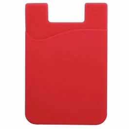 [GJTP-5885- Plum Red] Sleek Silicone Smartphone Mobile Wallet (Plum Red)
