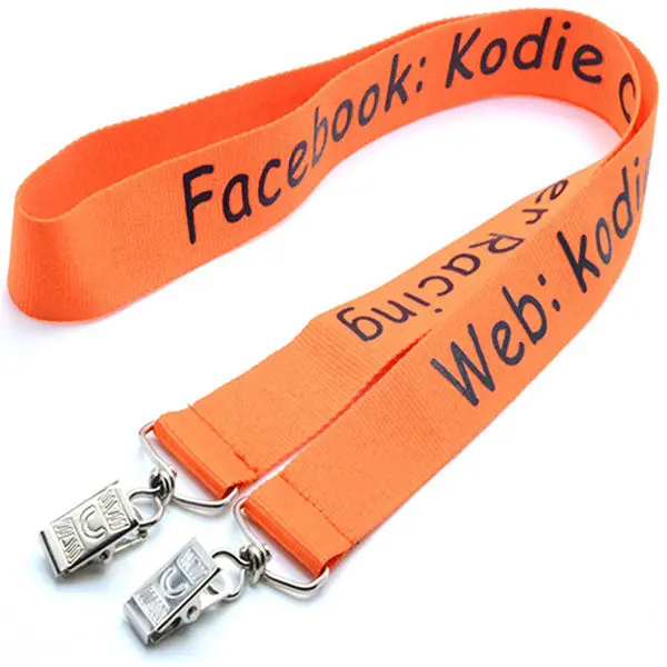 3/8" Screen Printed Bamboo Double Ended Attachement Lanyard