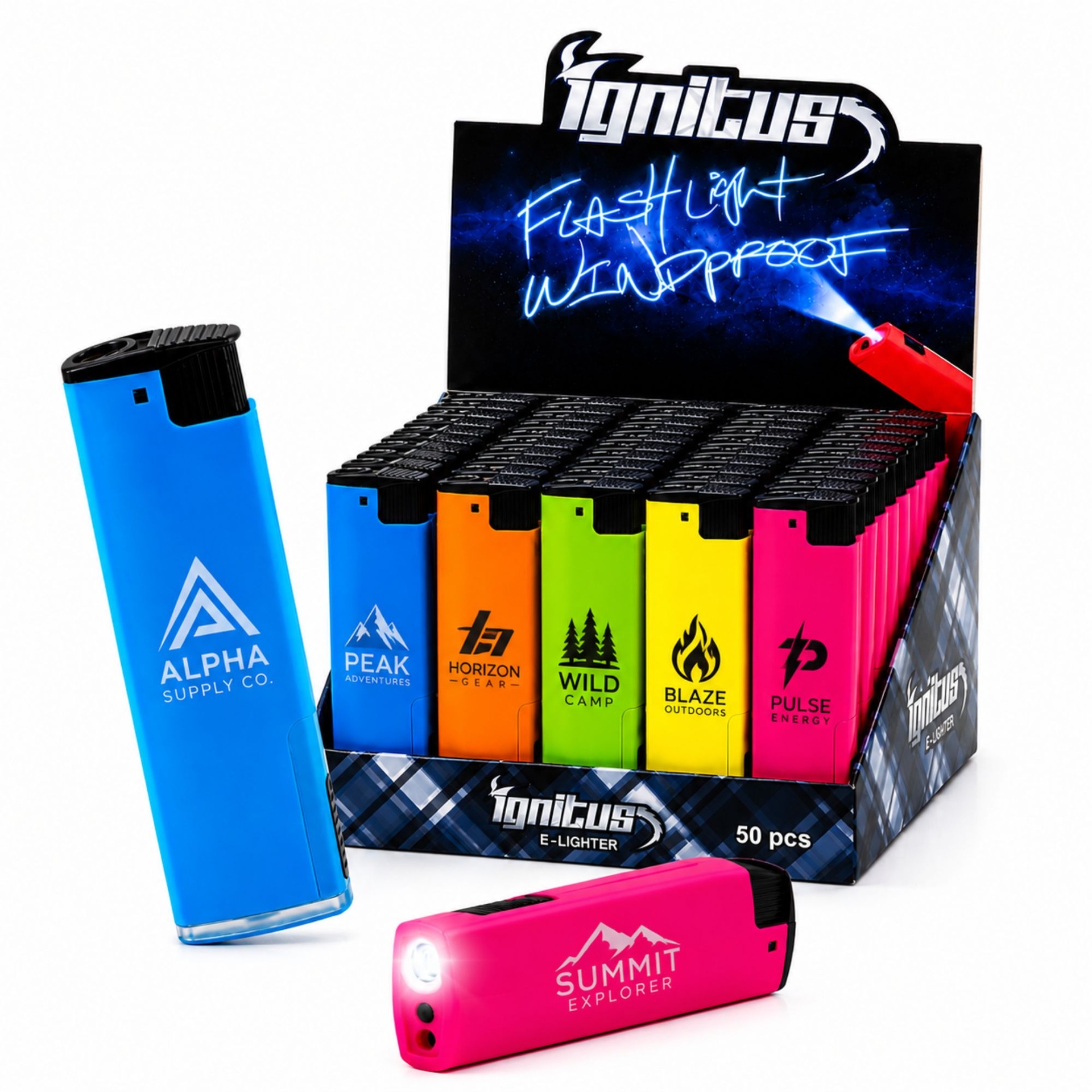 [IG-EL02-LED] LED Flashlight Windproof Lighters