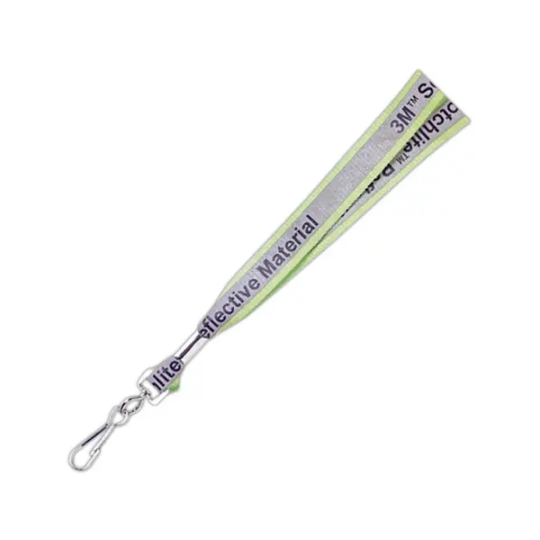 Reflective Safety Lanyard w/ Small J-Hook (3/4" x 36")