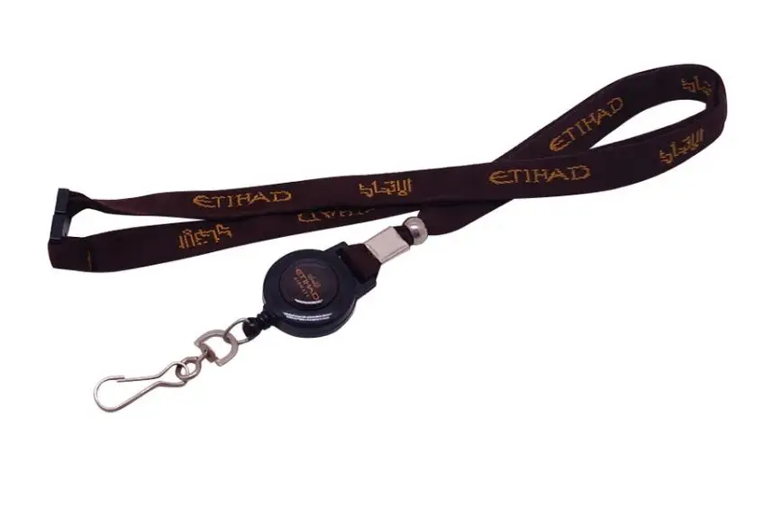 5/8" Woven Lanyard with Retractable Reel