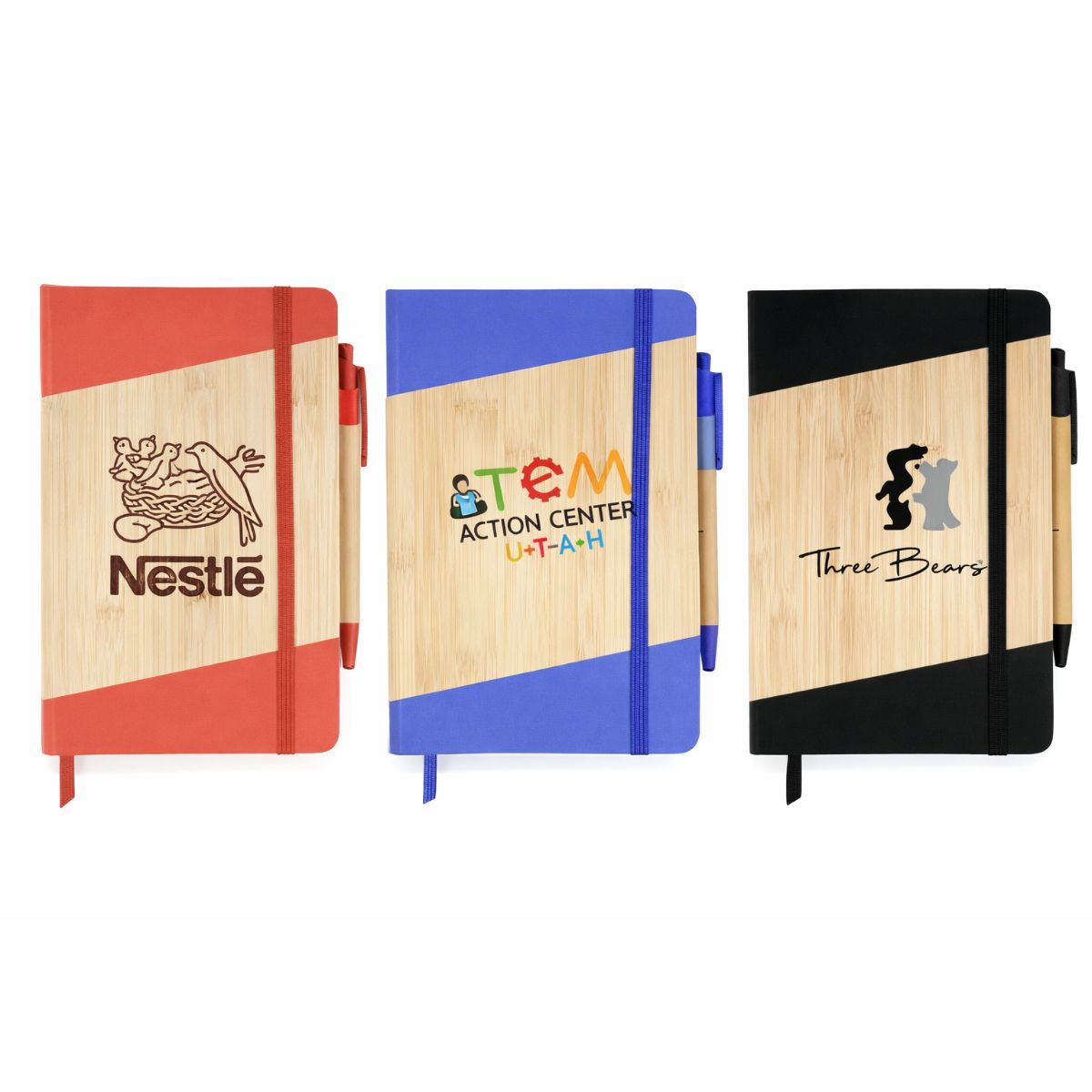 [VPS-KH2401-Blue]  A5 Bamboo Journal set  (Blue)
