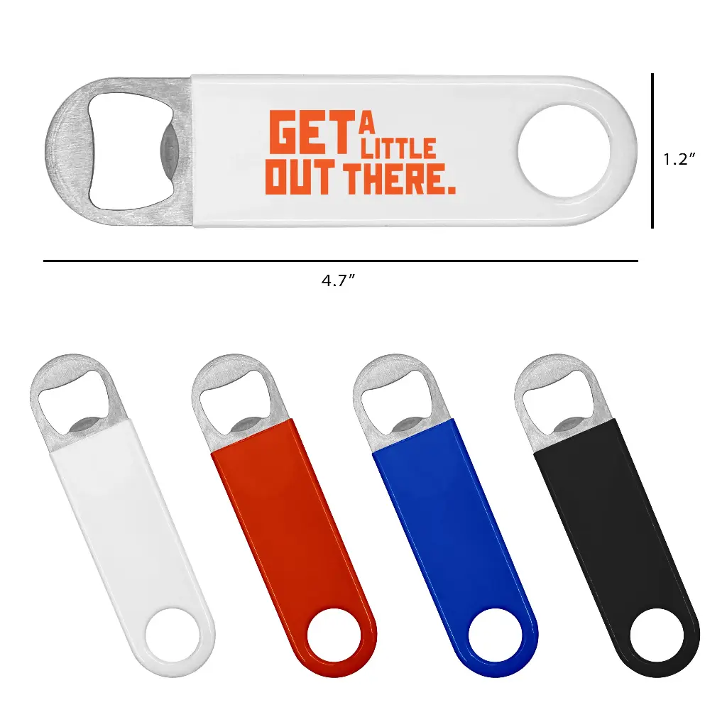 Pocket Vinyl Coated Paddle Bottle Opener