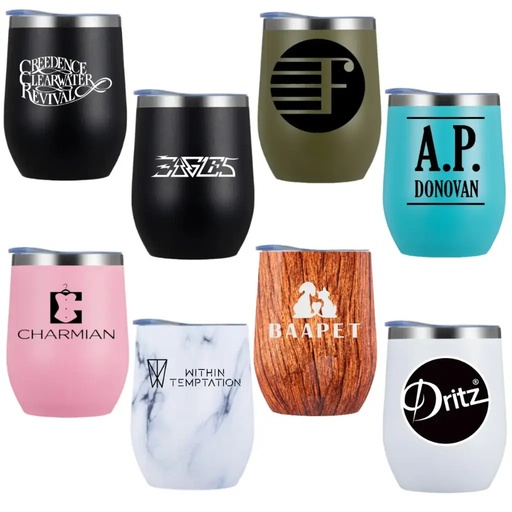 [CN-19] Yelnats 12oz Wine Tumbler Vacuum Stainless Steel Mug