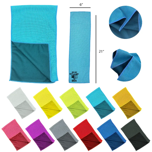 [G-101] 6"L* 21"W Sized Microfiber Cooling Towel