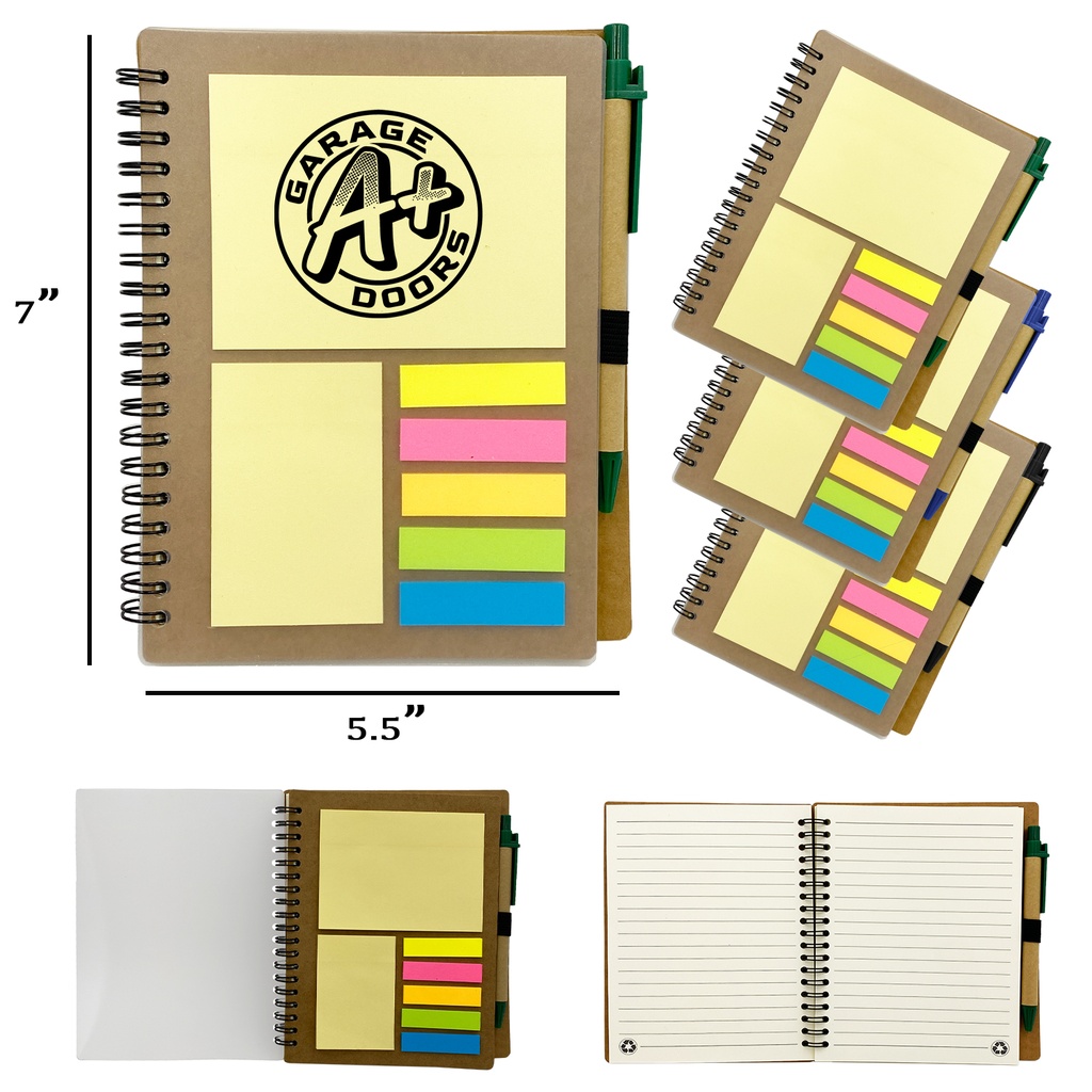 5.5" * 7" Eco-Friendly Complete Set Spiral Notebook