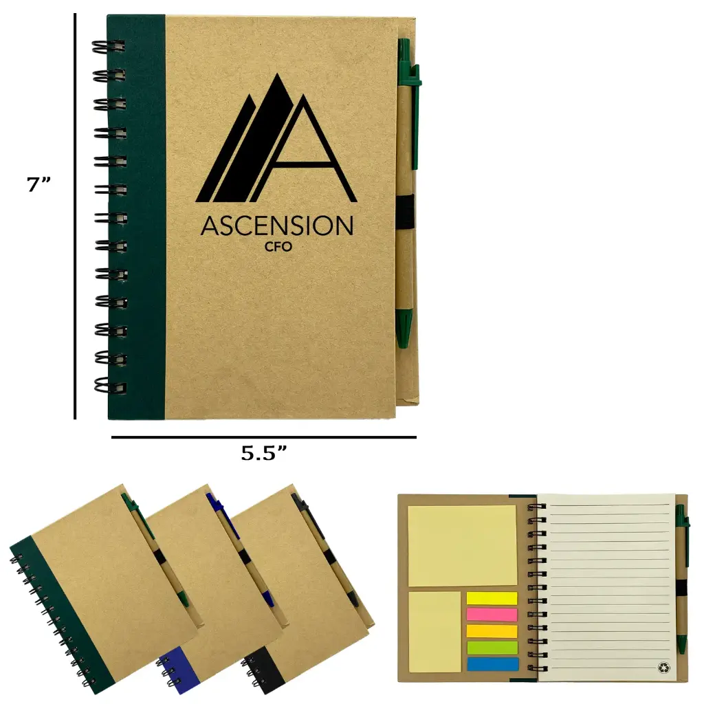 5.5"*7" Spiral Notebook with Pen Eco-Friendly Set 