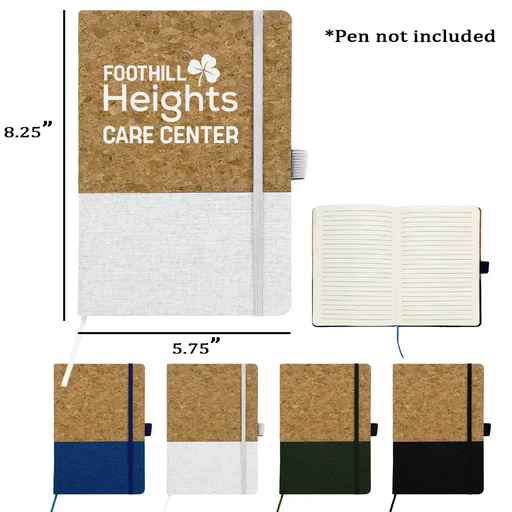 [JD-568] 5.5"*7" Stonebrook Eco Cork Hard Cover Notebook