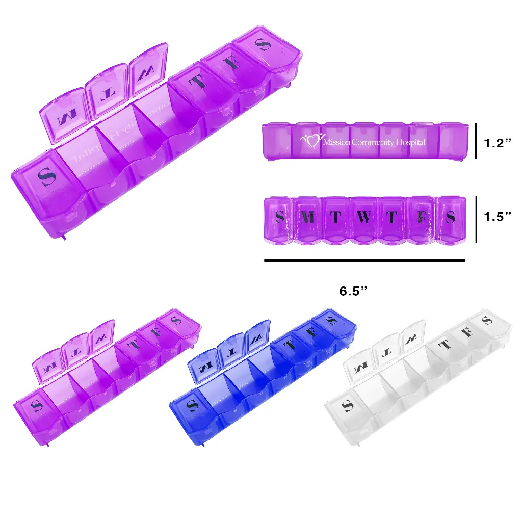 7 Day  Pill Case Transparent Color