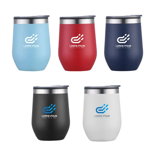 [LS-206AP] 12oz Double Wall Tumbler with Stainless Steel Rim