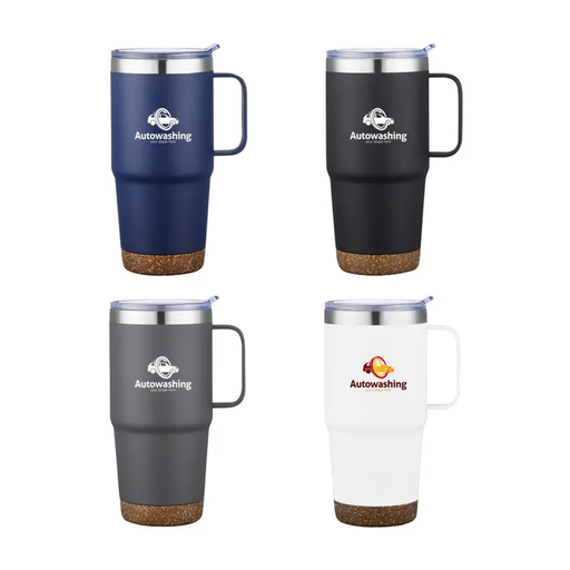 [LS-278] 24oz Stainless Steel Travel Mug with Cork Bottom