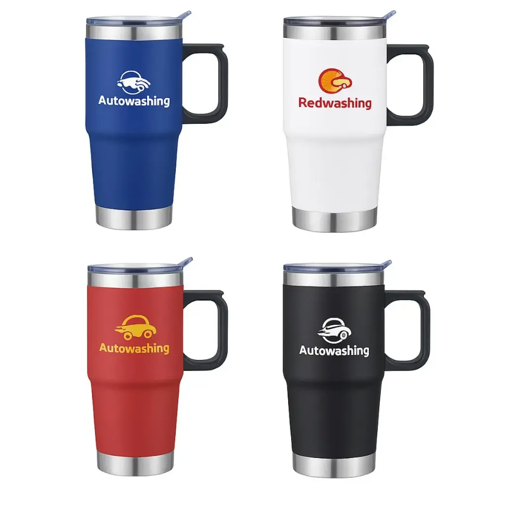 24oz Stainless Steel Travel Mug with Stainless Steel Bottom