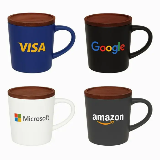 [LS-567] 16OZ CERAMIC MUG WITH WOOD LID