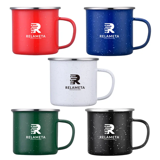 [LS-890] 16oz Camp Mug with Stainless Steel Rim