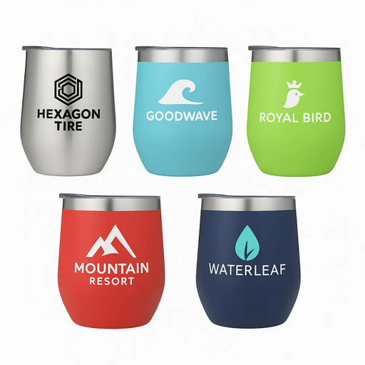[LS-9986] 12oz. . Powder Coated Stainless Steel Double Wall SS Vacuum Wine Cup
