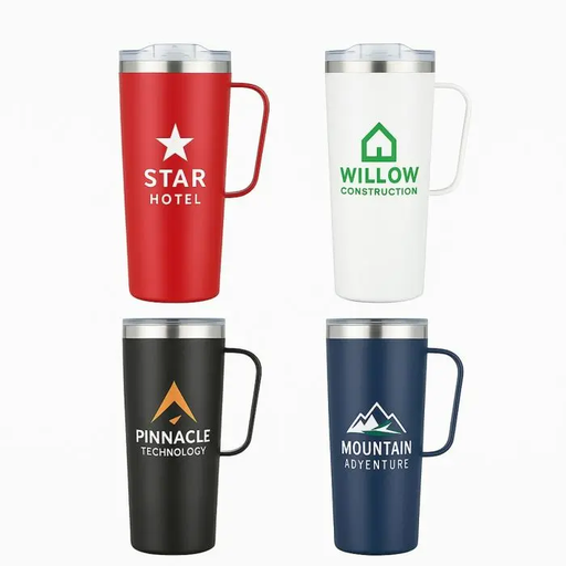 [LS-9995] 28oz Double Wall Vacuum Camping Mug with Handle