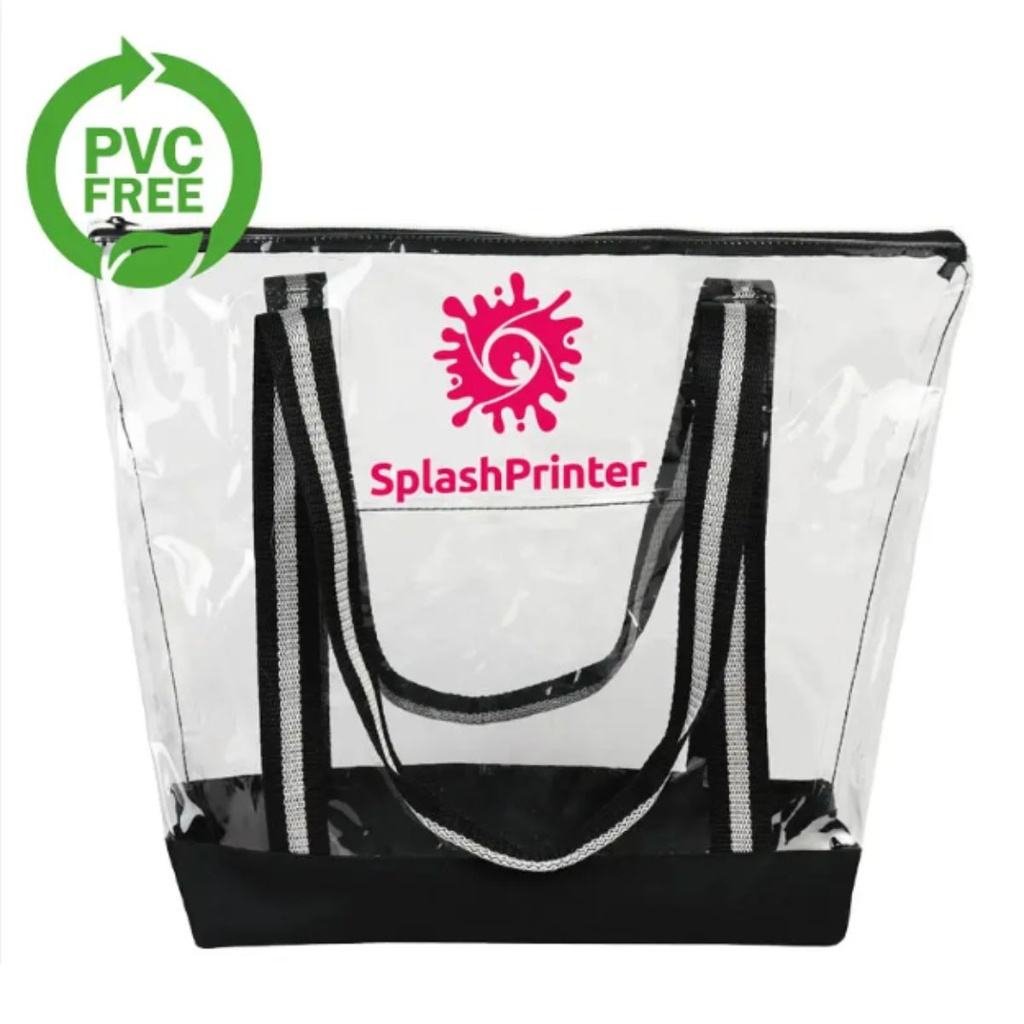 Clear Tote Bag with Zipper