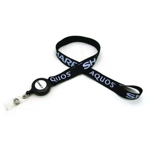 [PLYD-34-RR] 3/4" x 36" Polyester Silkscreen Lanyard with Retractable Reel