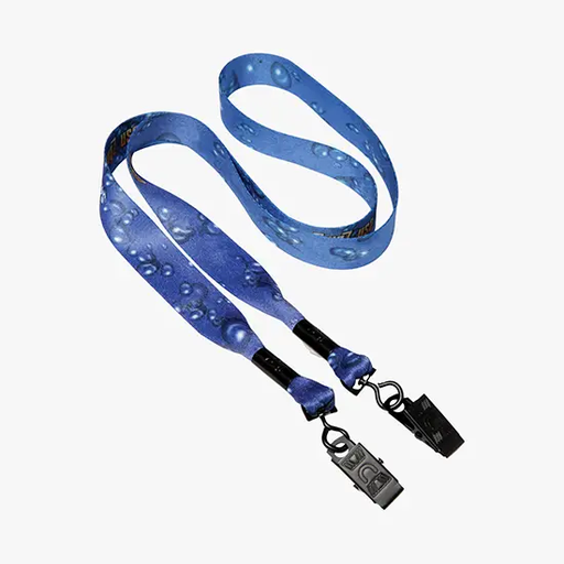 [RSLYD-34-D] 3/4" Double Ended Recycled Sublimated Full Color PET Eco-friendly Lanyard