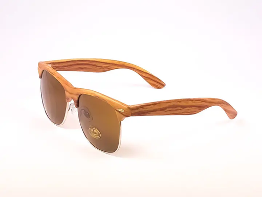 [SB-7001] Half Frame Wood Pattern Sunglasses
