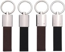 Canvas Metal Key Chain in Shiny Nickel Finish