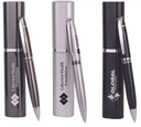 Metal Ballpoint Pen w/Matching Case Set