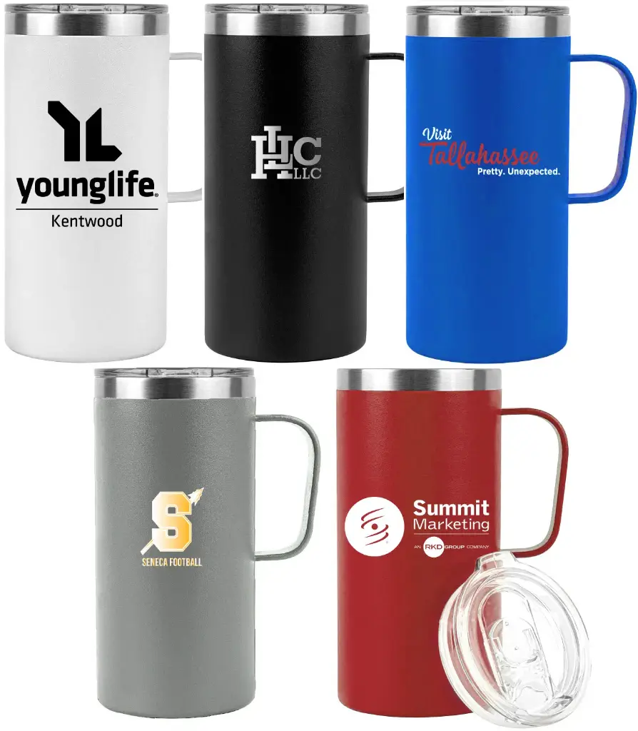 20oz.  Vacuum Insulated Tall Mug With Spill-Proof Clear Sip-Lid