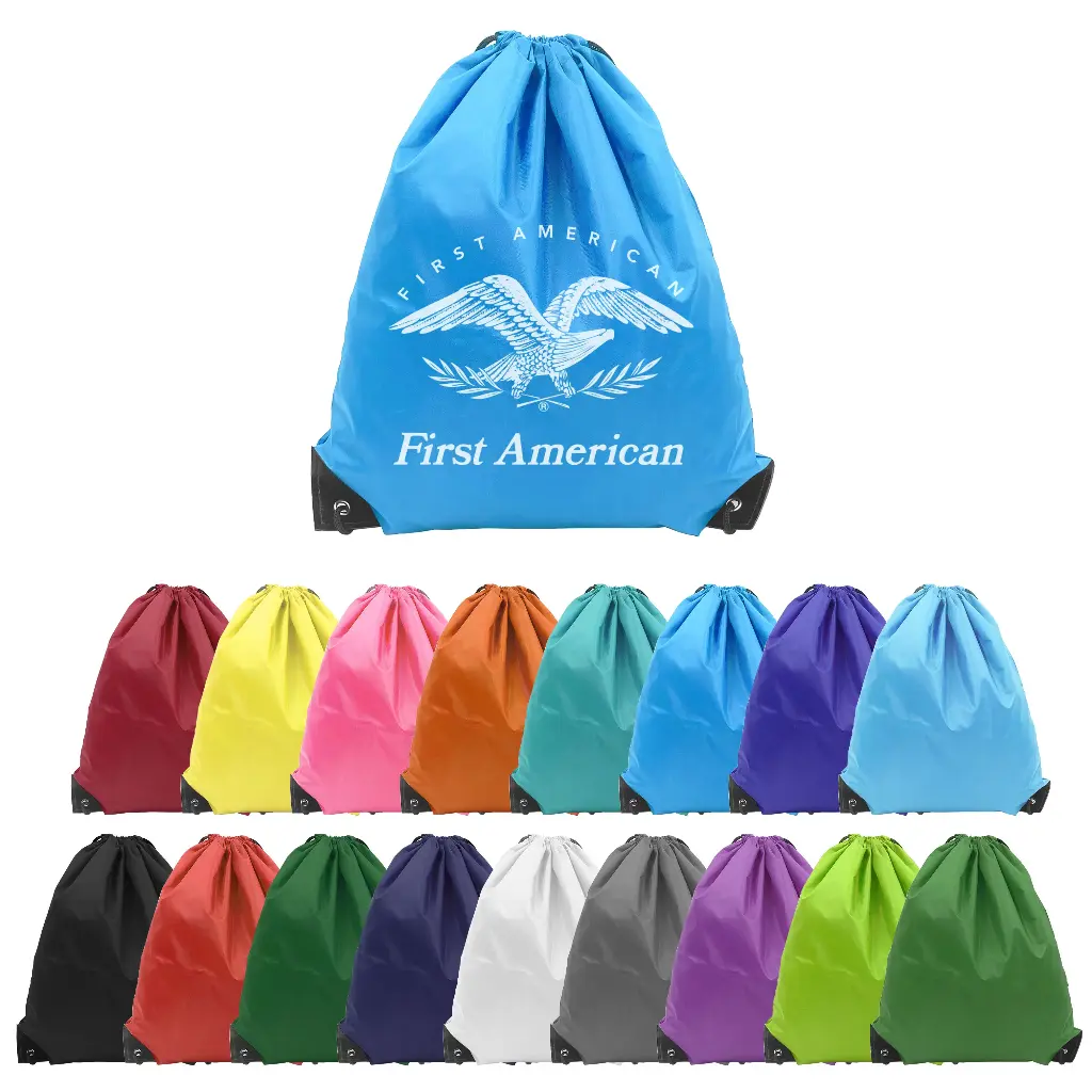 210D Polyester Drawstring Bag - (14in W x 17in H) | Seesun