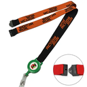 1/2" Woven Lanyard with Retractable Reel and Safety Breakaway