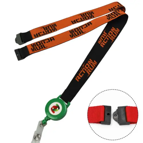 [WLYD-34-RRSB] 3/4" Woven Lanyard with Retractable Reel and Safety Breakaway