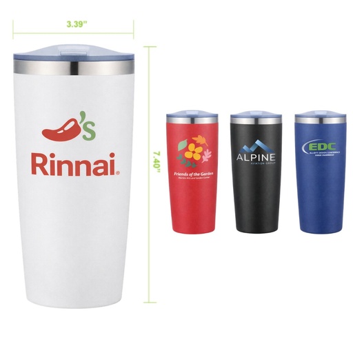 [LS-203AP] 20oz Double Wall Tumbler with Stainless Steel Exterior and Plastic Liner