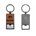 Rosewood Metal Bottle Opener Keychain-Black Nickel Finish